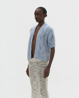 cardigan with pattern - glacier