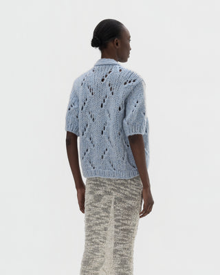 cardigan with pattern - glacier