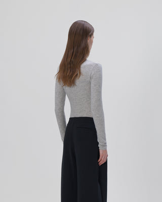 Cashmere Bodysuit - Light Grey