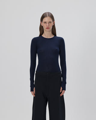 Cashmere Longsleeve - Navy