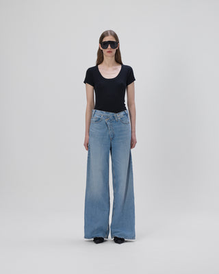 Kaschmir Kurzarm T-Shirt - Black