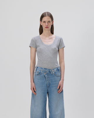 Cashmere T-Shirt - Light Grey