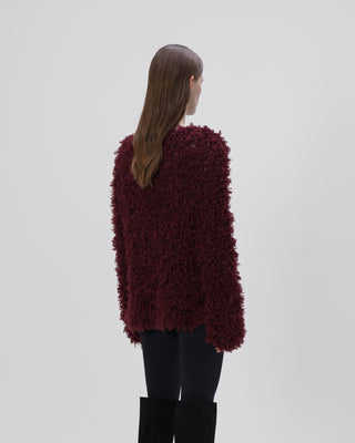 sweater with fringes - black