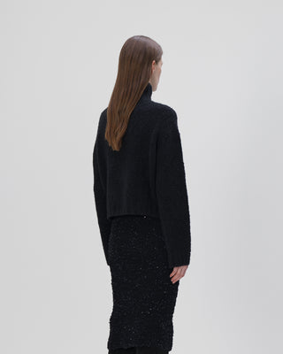 skirt with sequins - black