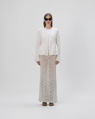 Peplum Jacke - Bianco