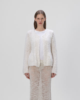 peplum jacket  - Bianco