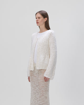 peplum jacket  - Bianco