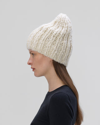 Bouclé Cashmere Beanie - Ecru