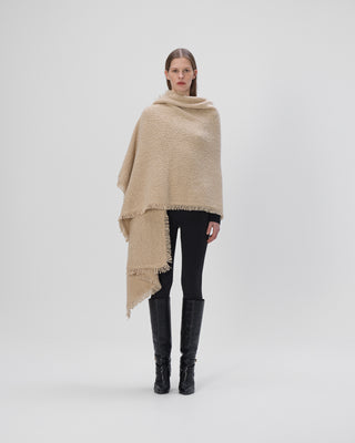 Großes Plaid Bouclé - Sandstone