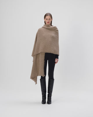 Großes Plaid Bouclé - Taupe