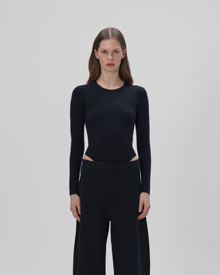Ella Silla 100 Prozent Kaschmir Body, schwarz, weich, elegant  