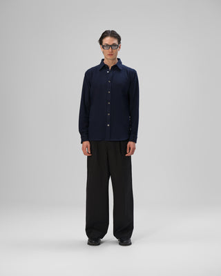 Kaschmir Hemd - Navy