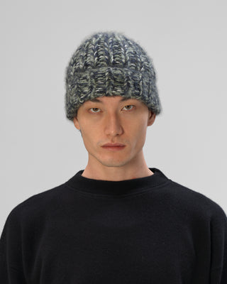 Kaschmir Beanie - navy melange
