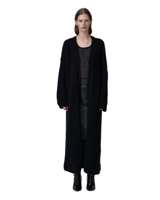 Langer Kaschmirmantel in der Farbe Black