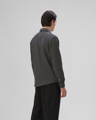 Ella Silla Herren Kaschmir Hemd Rückenansicht in dunkelgrau