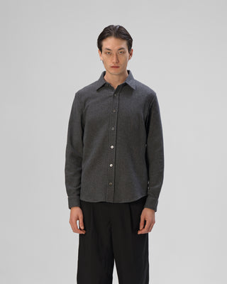 Ella Silla Herren Kaschmir Hemd Frontansicht in dunkelgrau