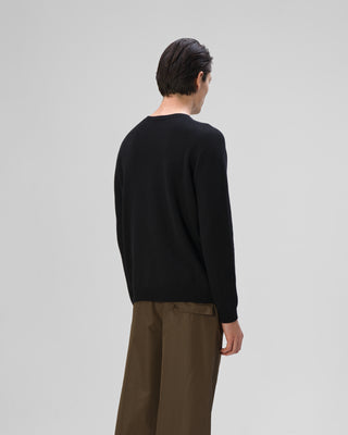 Ella Silla Men Kaschmir Feinstrick Pullover in der Farbe schwarz Rückenansicht