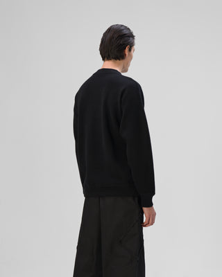 Ella Silla Kaschmir Herren Pullover hochwertiger Sweater Pullover in der Farbe schwarz Rückenansicht