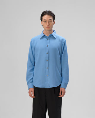 Ella Silla 100 Prozent Kaschmir Hemd, hellblau, Männer, weich, elegant  