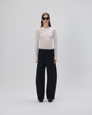 Ella Silla 100 Prozent Kaschmir Longsleeve Damen, ecru, weich, elegant 