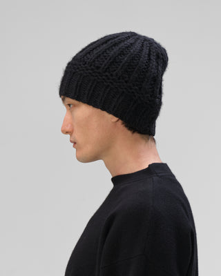 Ella Silla 100 Prozent Kaschmir Mütze Herren, schwarz, weich, elegant 
