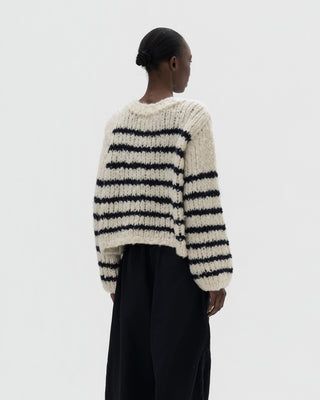 Ella Silla 100 Prozent Kaschmir Pullover mit Strickmuster Damen, bianco, weich, elegant 