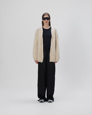 Ella Silla 100 Prozent Kaschmir Cardigan mit Strickmuster Damen, beige, Rundhals, weich, elegant 