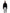 short bouclé turtle neck - black