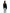 short bouclé turtle neck - black