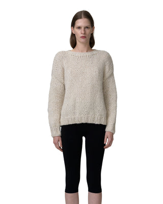 round neck with sequins - ecru